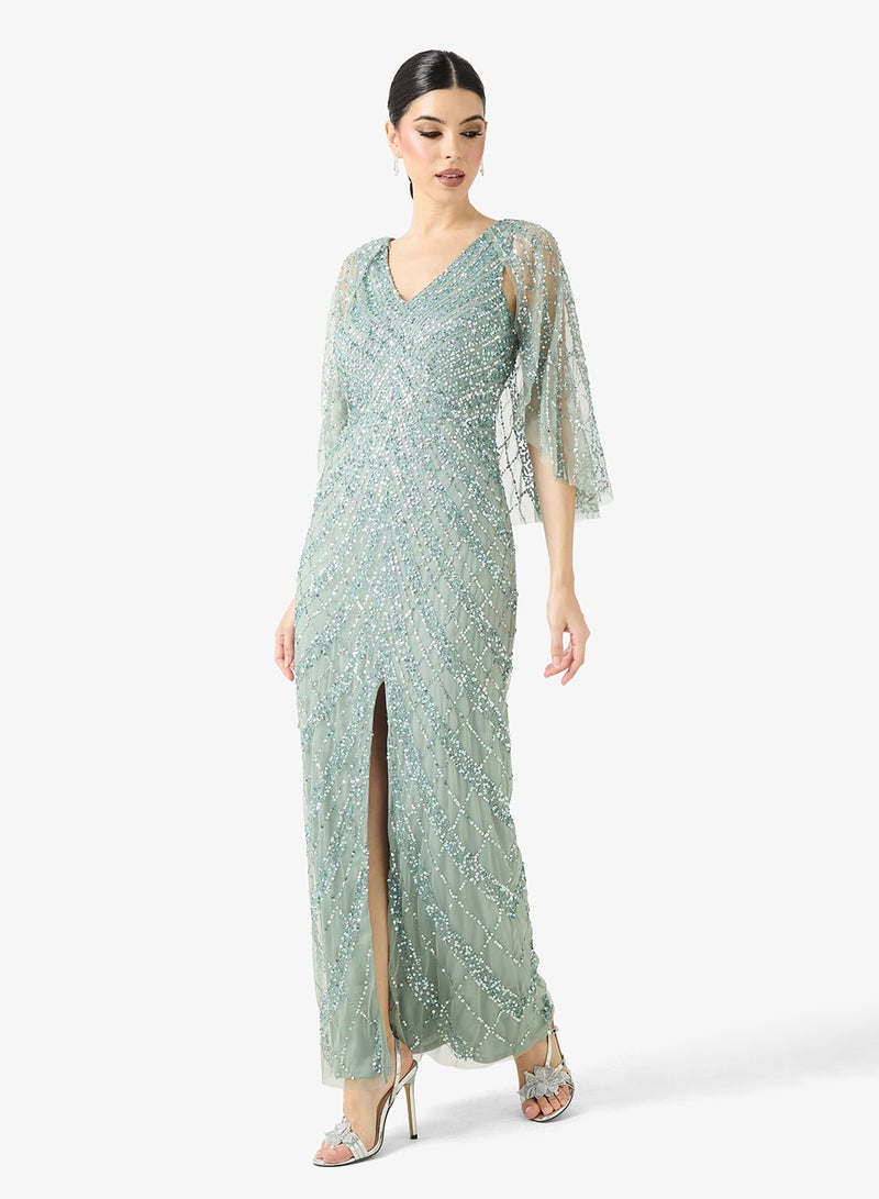 نمشي x فستان سهرة مزين بالترتر - Image 5